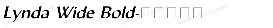 Lynda Wide Bold字体转换